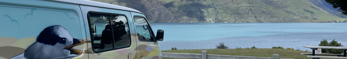 Fairy Tern van at wayside overlooking Lake Wakatipu